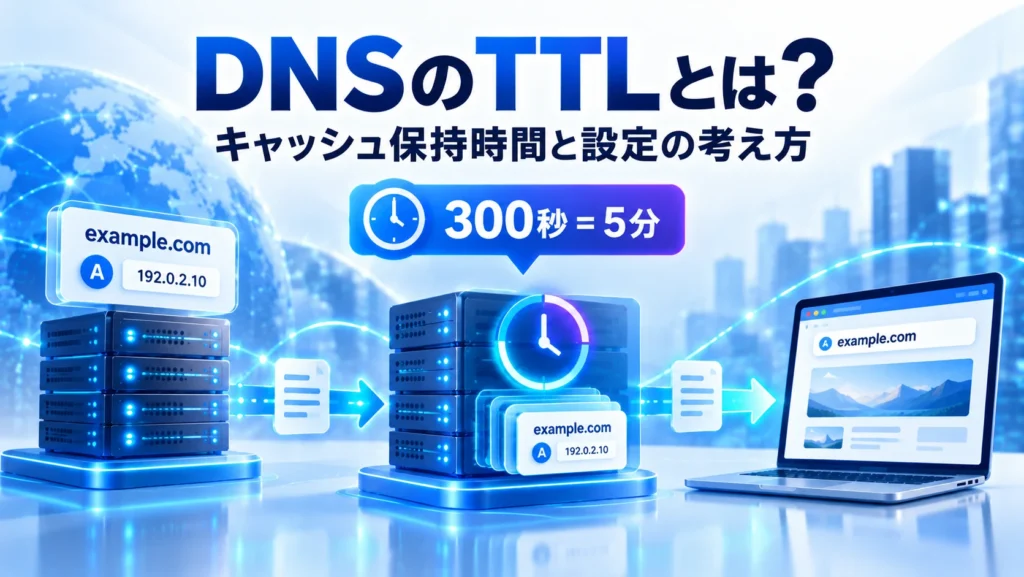 DNSのTTLとは?設定値の意味と変更時の注意点を解説