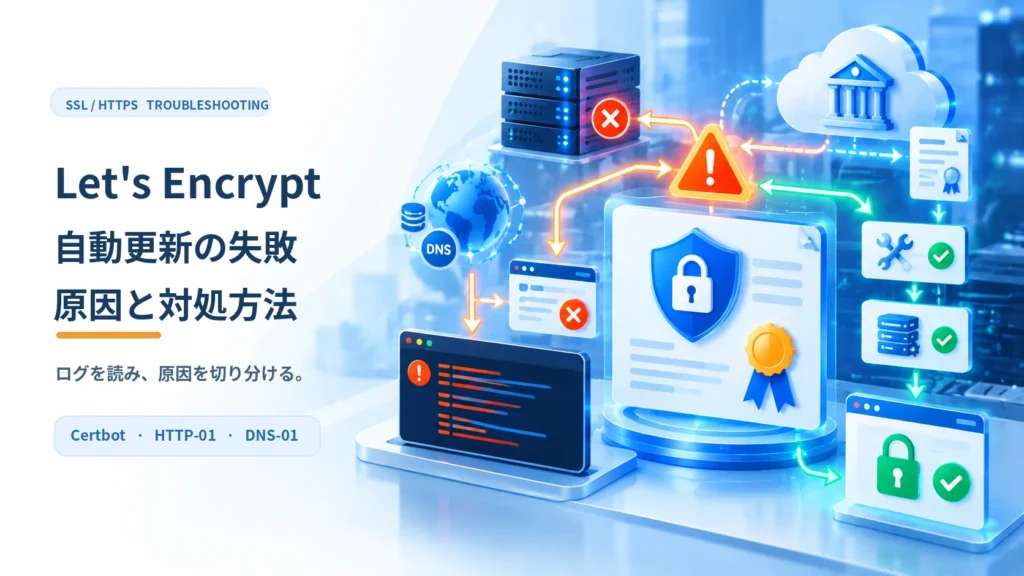 Let’s Encryptの自動更新に失敗する原因と対処方法