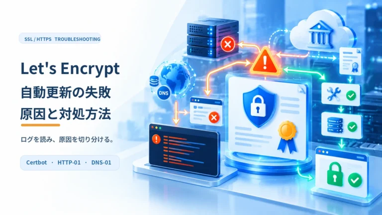 Let’s Encryptの自動更新に失敗する原因と対処方法