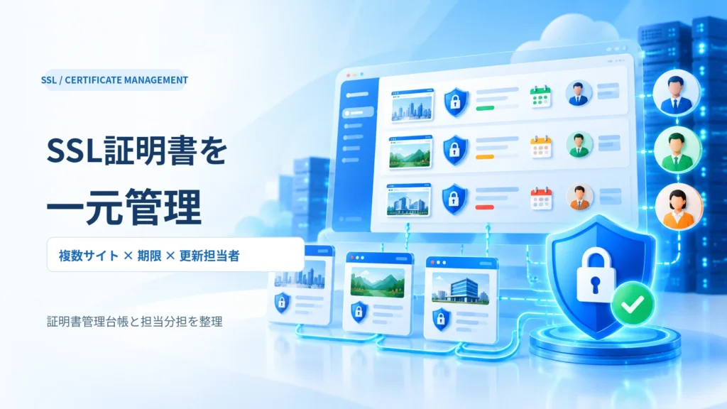 複数サイトのSSL証明書を管理する方法。期限と更新担当者を整理