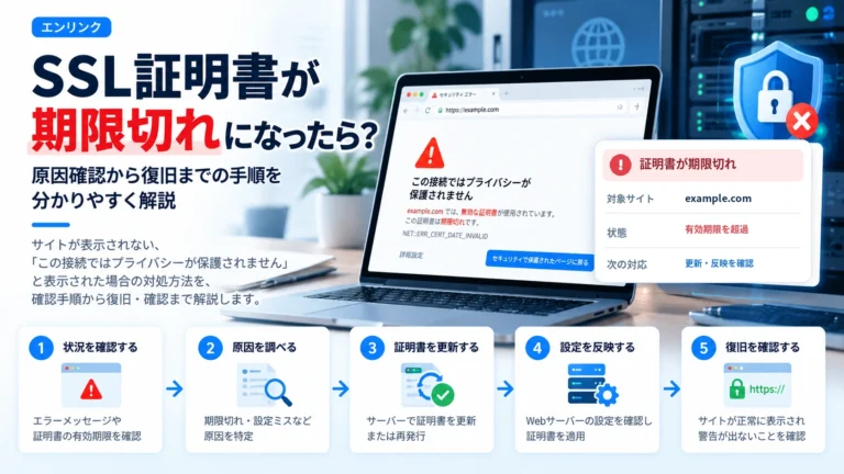 SSL証明書が期限切れになったら？原因確認から復旧までの手順